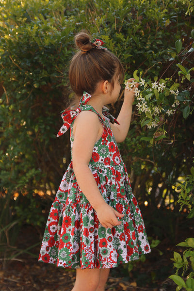 Retro Christmas Tiered Dress Ready Made