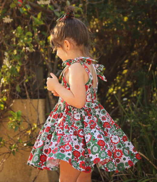 Retro Christmas Tiered Dress Ready Made