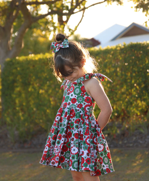 Retro Christmas Tiered Dress Ready Made