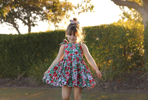 Retro Christmas Tiered Dress Ready Made